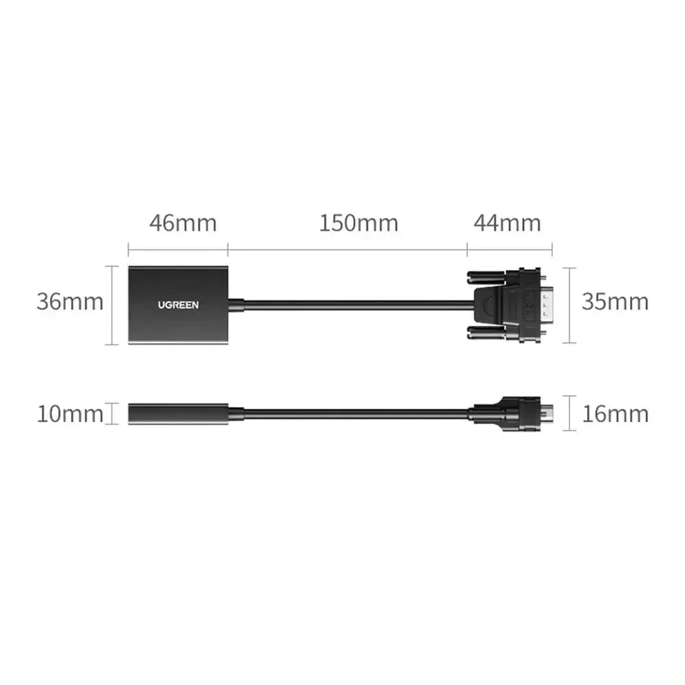 Eng Pl Ugreen Cable Adapter Cable Vga Male Hdmi Female 0 15m Black Cm513 137219 4.jpg