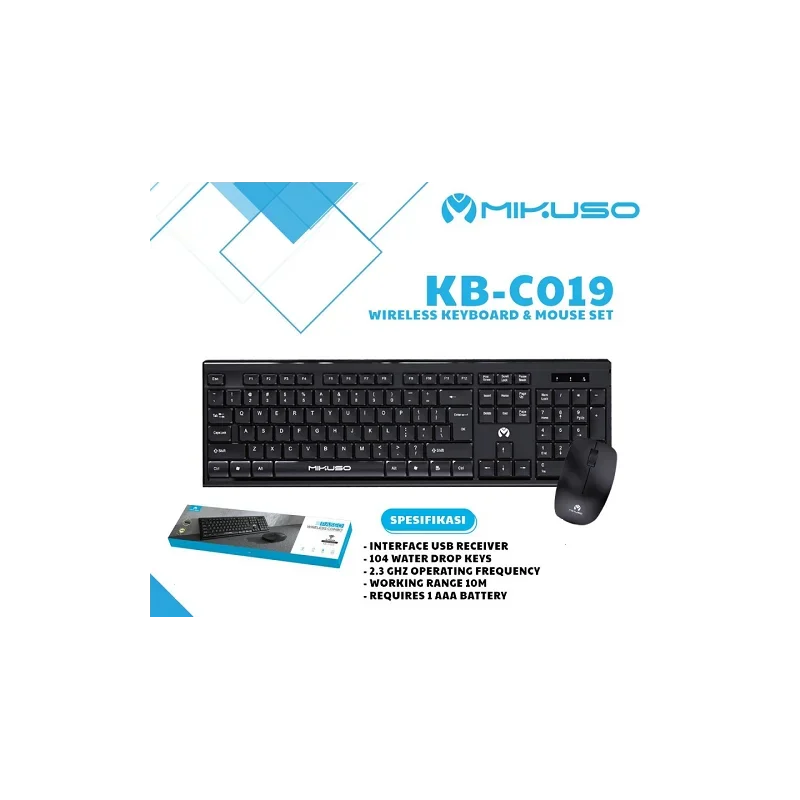 MIKUSO KEYBOARD+MOUSE WIRELESS KM-C019 PRO