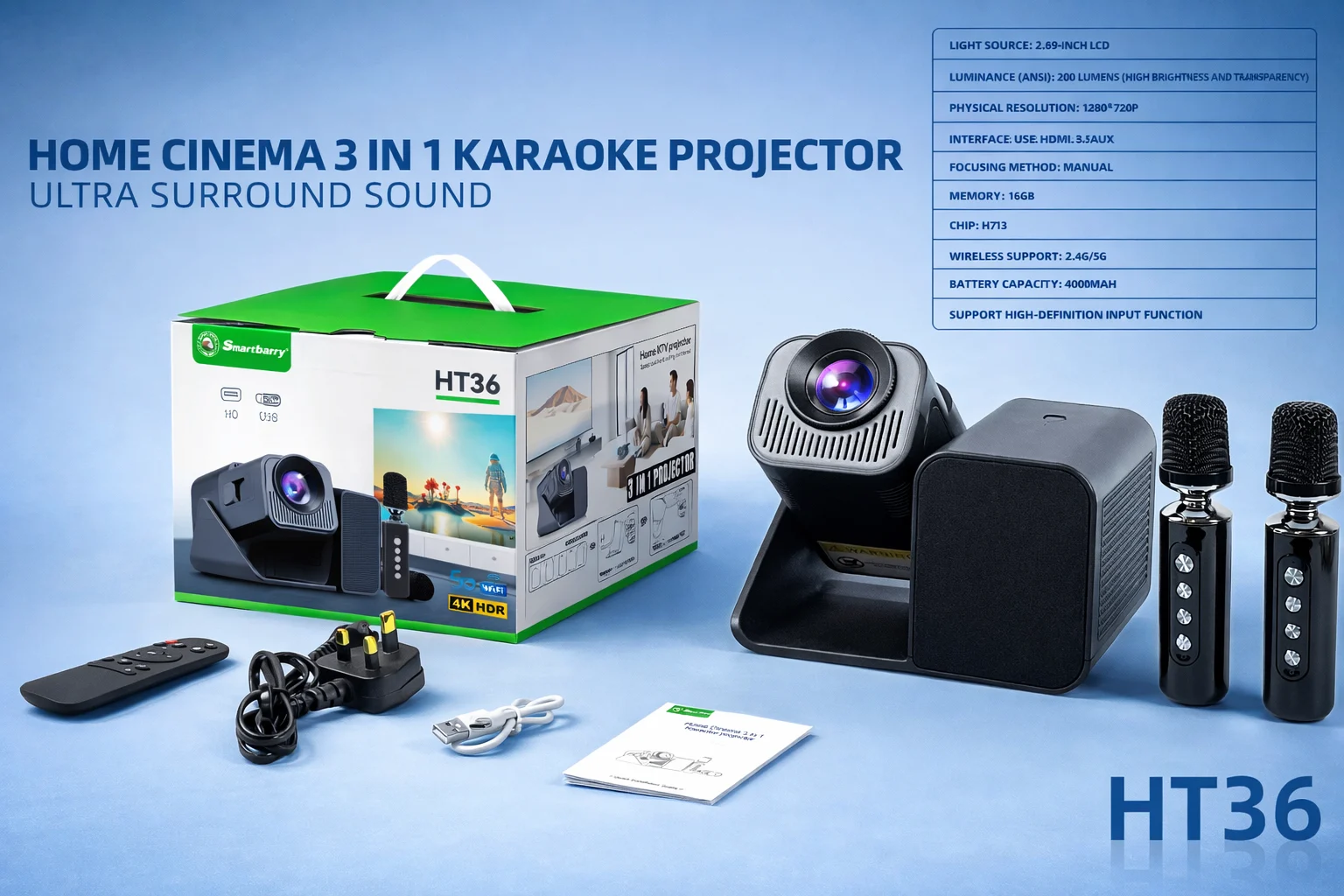 SMARTBERRY PROJECTOR HT36